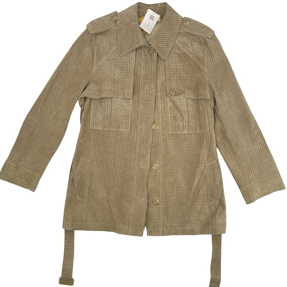 Hilary Radley Women's Jacket Field Safari Tan Suede Vintage Medium